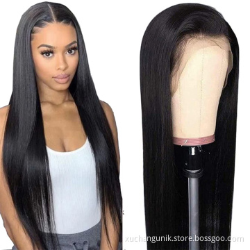 Wholesale 10A Natural Swiss Pre Plucked Full Lace Wig With Baby Hair Raw Indian Virgin Cuticle Aligned Human Hair Lace Front Wig